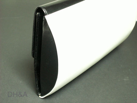 black and white designer handbag